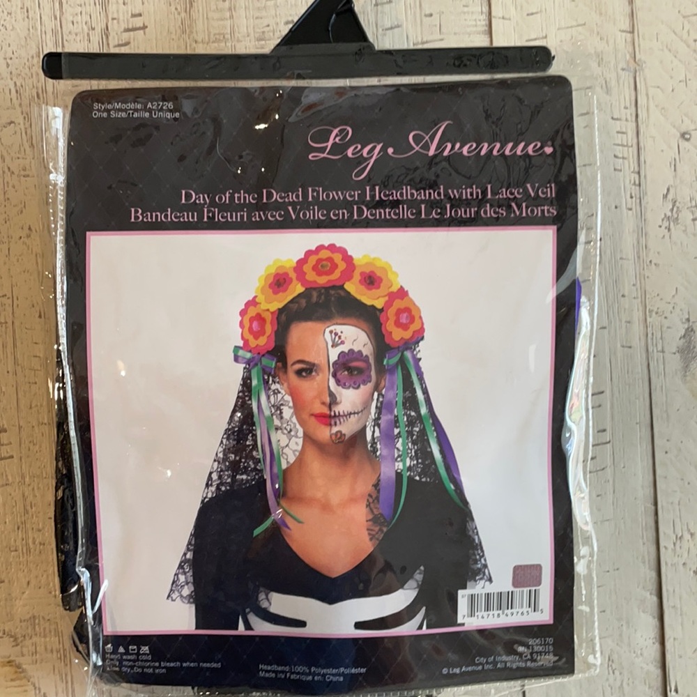 Day of the Dead Headband and Veil